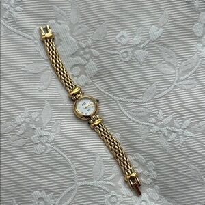 Anne Klein Gold Mesh Watch Elegant Accessory. Used.